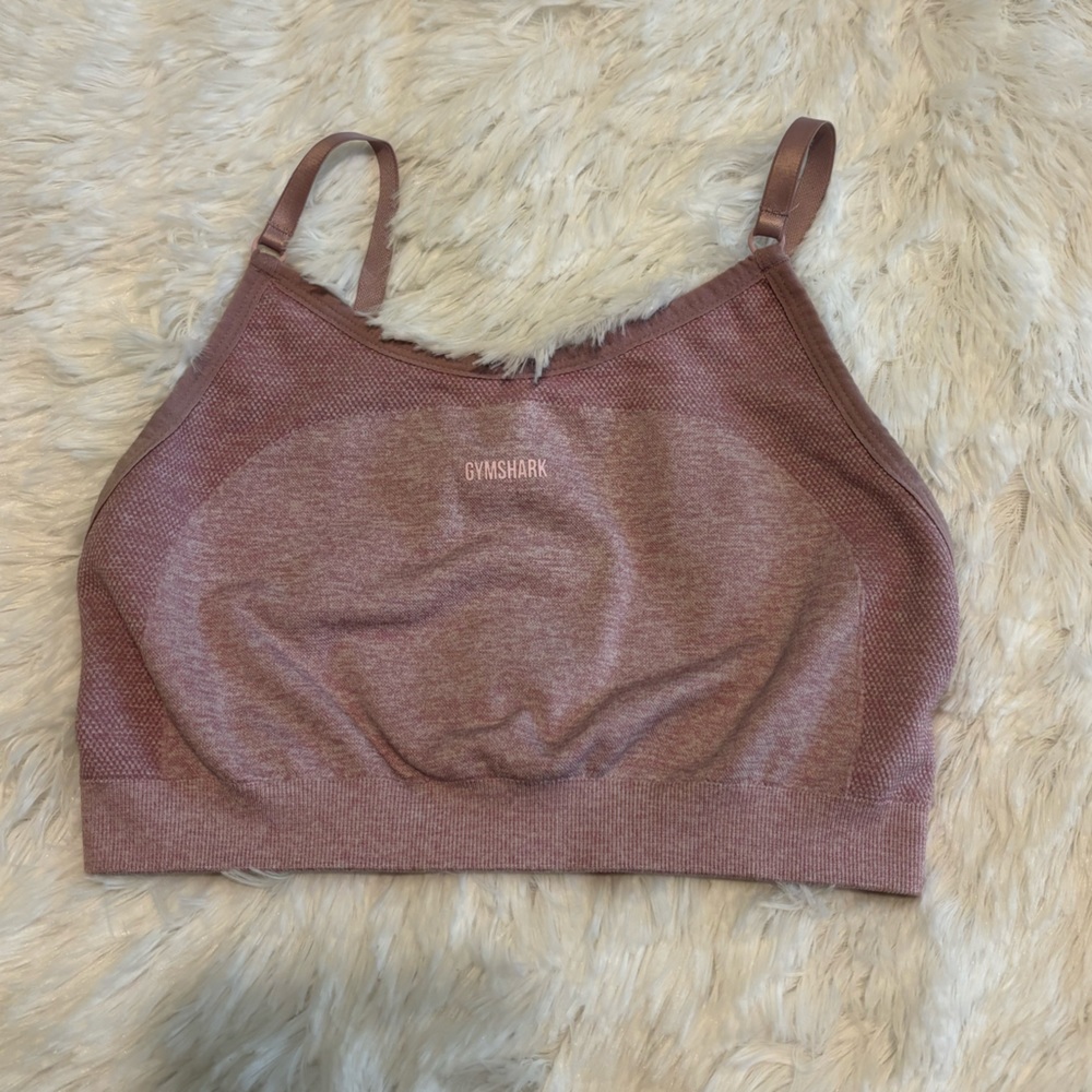 Gymshark Seamless Sports Bra Medium Mauve Pink Workout‎ Fitness Top